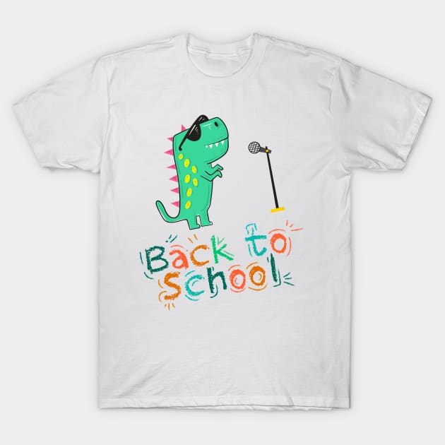 Roaring Kindergarten Dinosaur T Rex Back to School Shirt Boy T-Shirt by Trendy_Designs